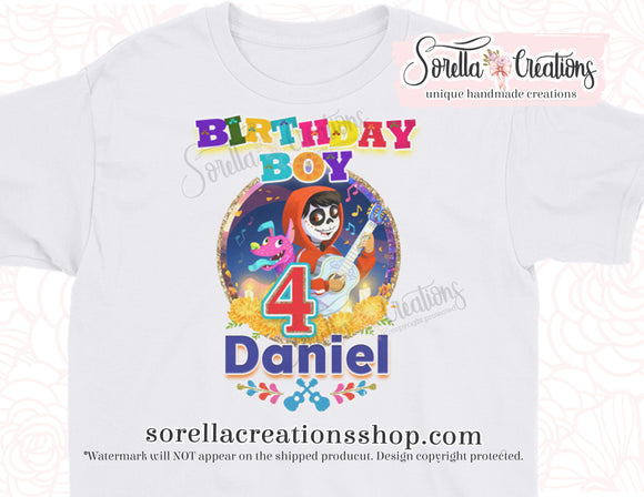 Boy Coco Movie Birthday Shirt