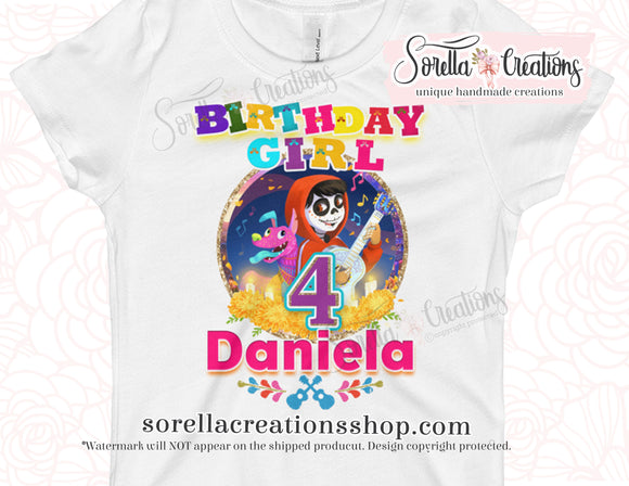 Girl Coco Movie Birthday Shirt