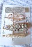 Heart and Pearls Stylish 4 Pc Hair Clips