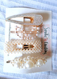 Petals and Pearls Stylish 4 Pc Hair Clips