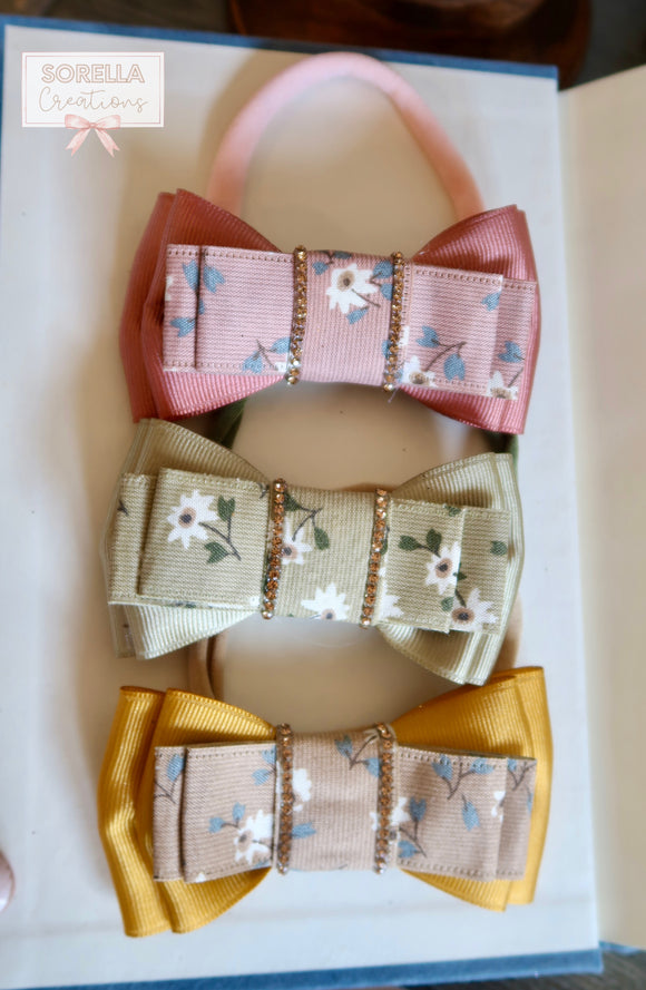 Wildflower Newborn/Toddler Headbands Set