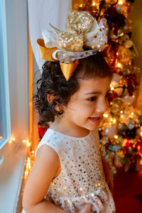 Gold Confetti Hairbow