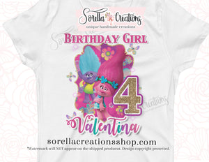 Trolls Girl Birthday Shirt