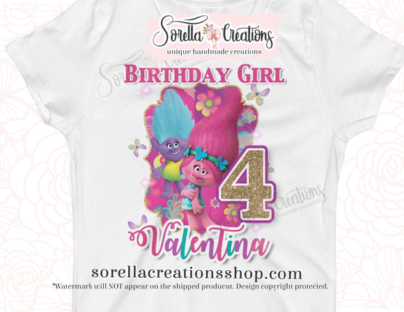 Trolls Girl Birthday Shirt